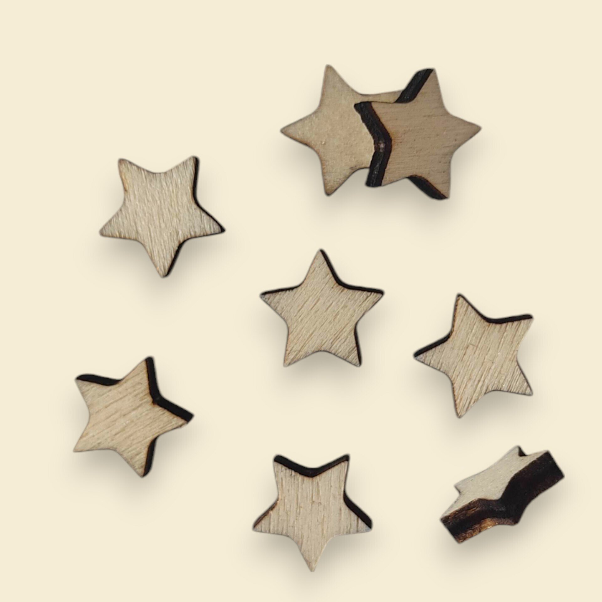 LOTE mini estrellas en madera - 2