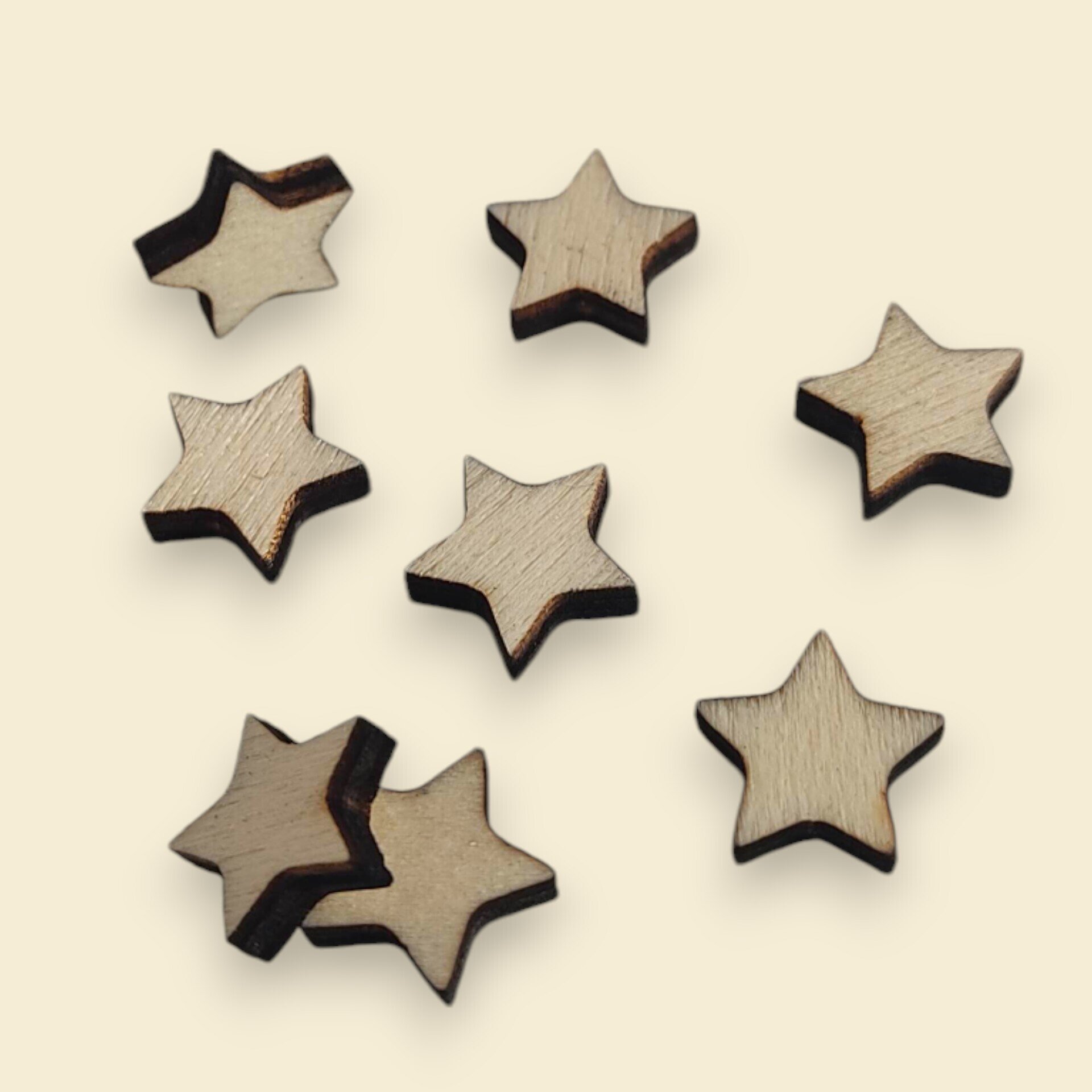 LOTE mini estrellas en madera - 3