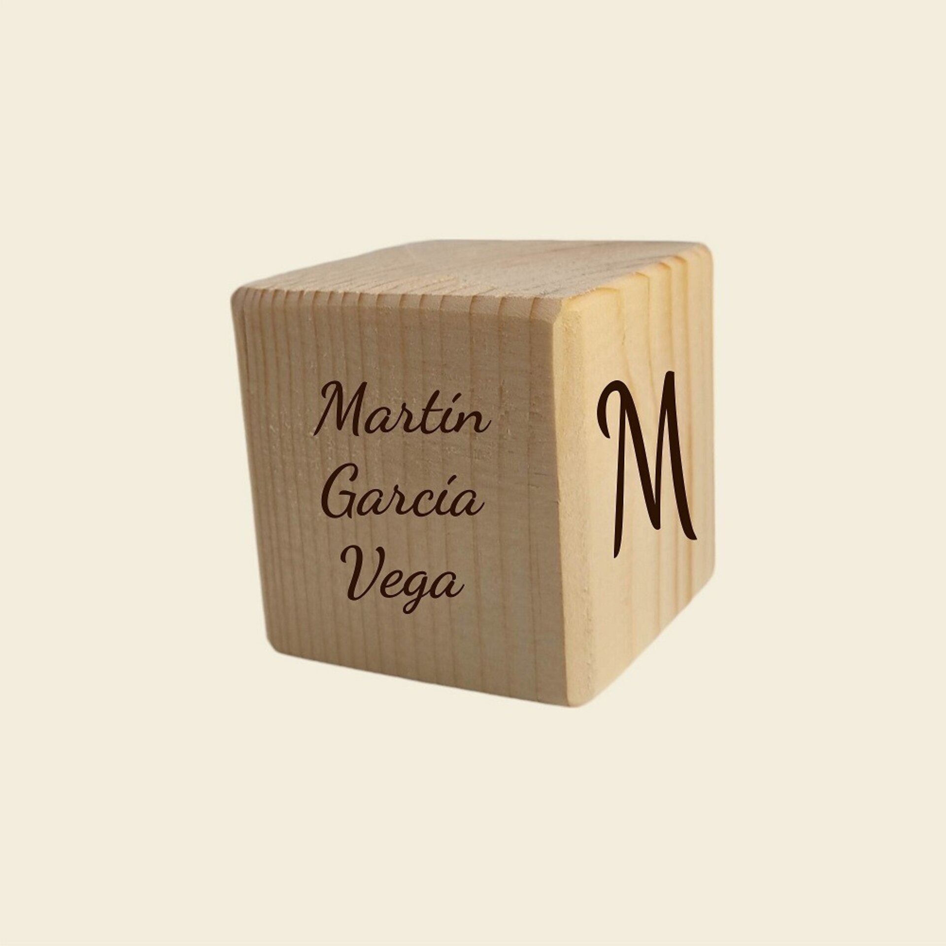 Natalicio CUBO DE MADERA - 2