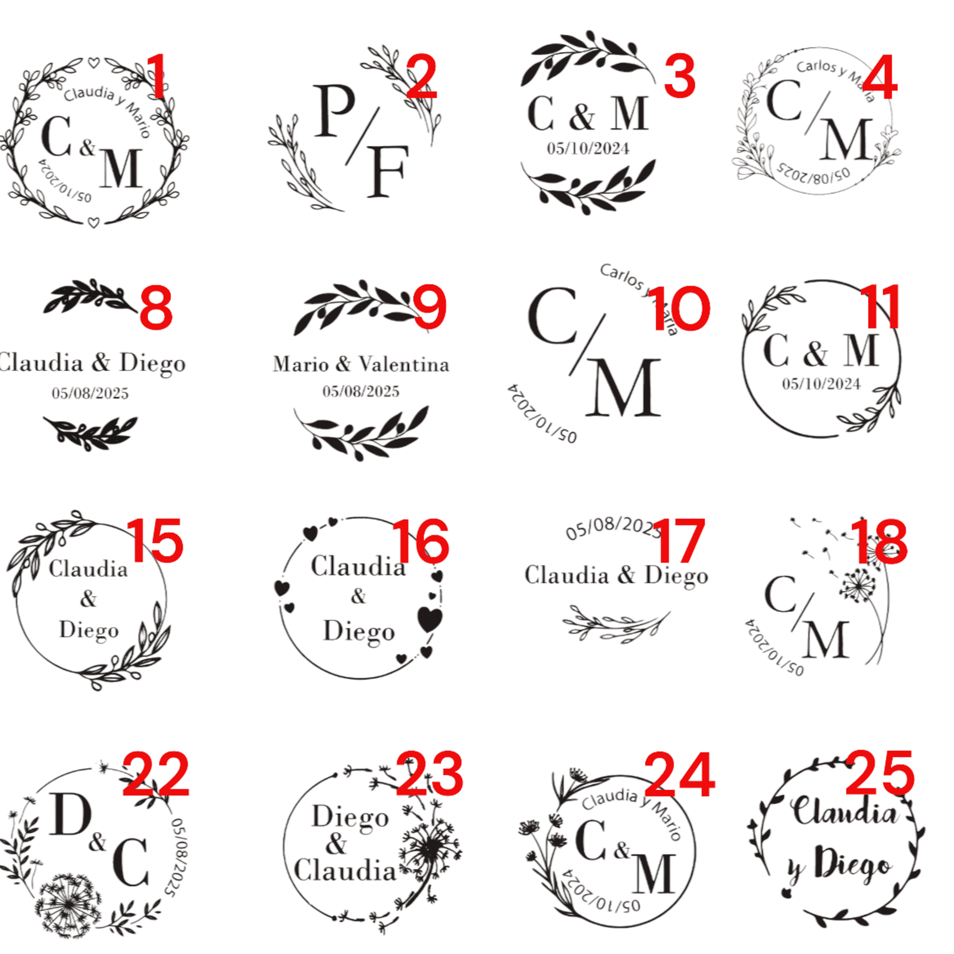 personalizado GRABADO DOBLE - 9