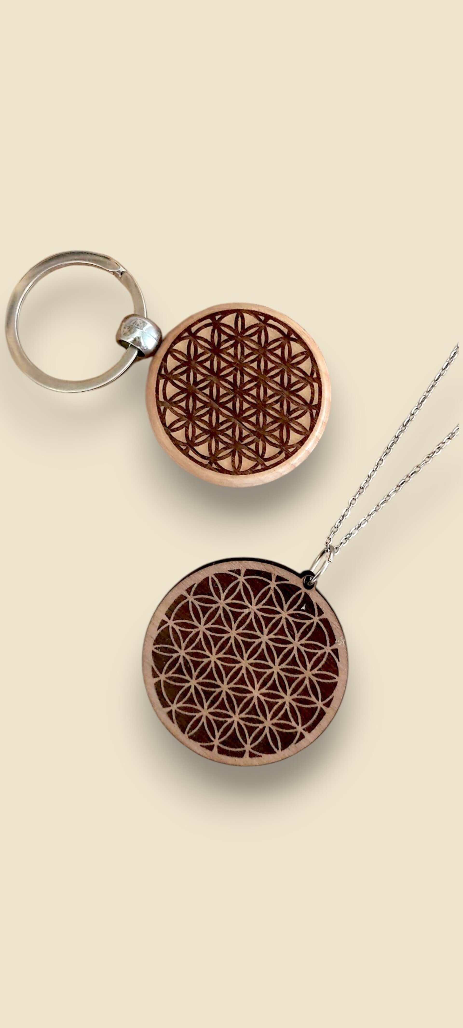 FLOR DE LA VIDA - colgante y cadena - 2